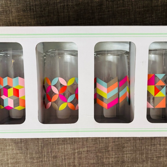 Paper Source Geometric Patterned Glass Set - Picture 1 of 4